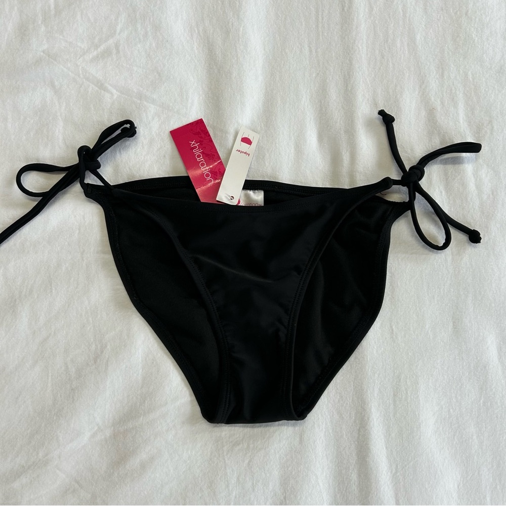 Xhilaration Black Junior’s Bikini Bottom with Side Ties Size M